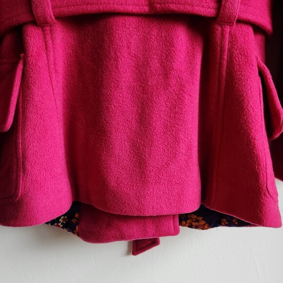 D&G Vibrant Pink Wool Pea Coat - Sz M - Picture 10 of 15